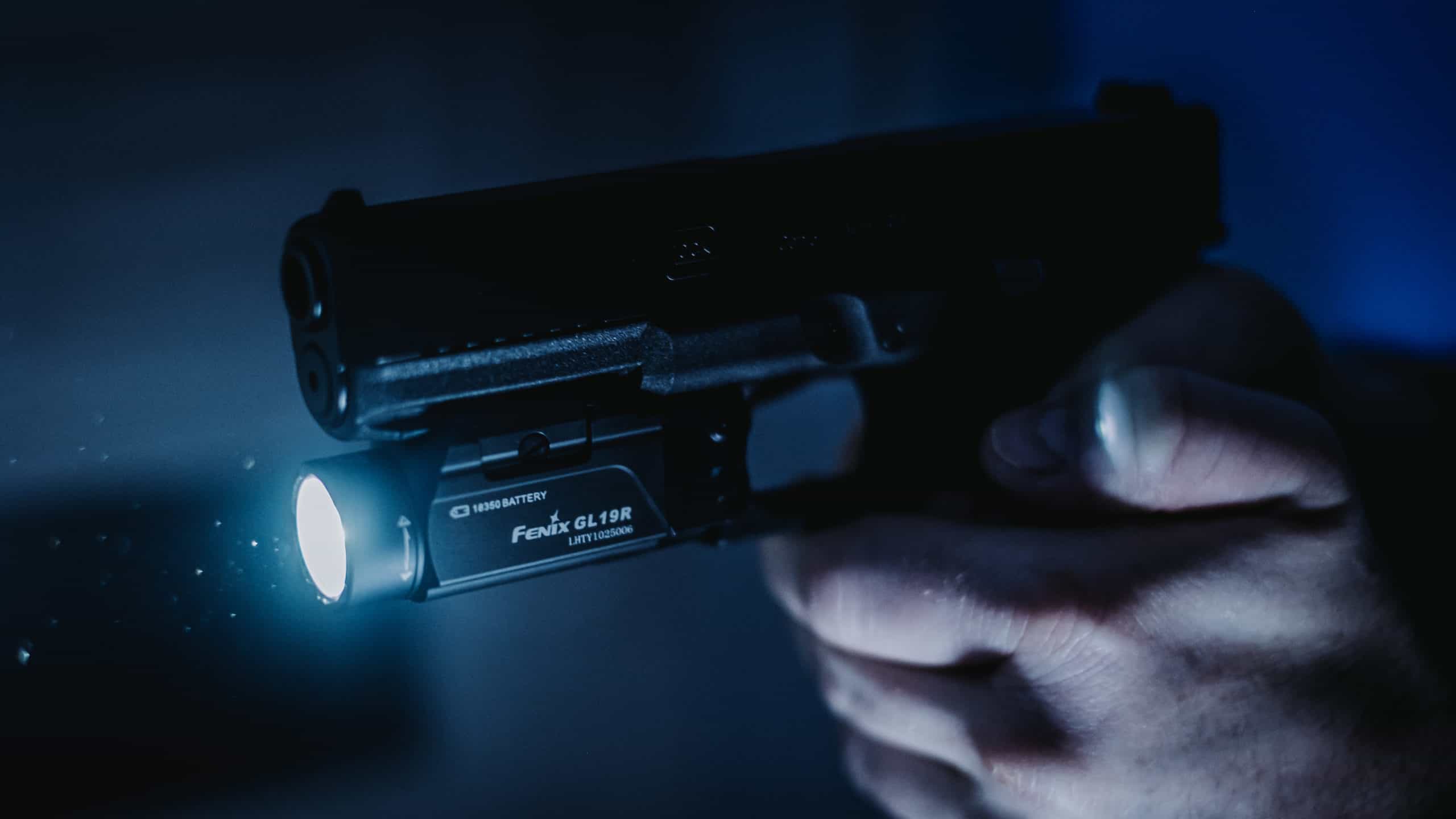 Fenix GL19R pistol light in use