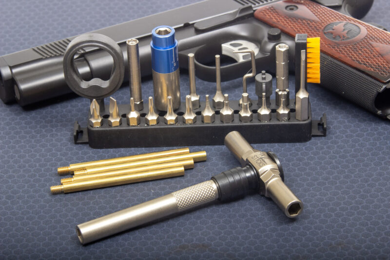 The Fix It Sticks Handgun and Optics Tool Kit is a small-but-mighty tool kit that fits into a pocket or range bag but can handle nearly any field repair or optic mounting task.