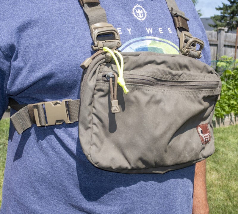 The chest pack might seem more at home on military operations, but savvy outdoors enthusiasts are discovering how useful the bags are to carry frequently-used gear — and concealed firearms — without interference from pack straps or hip belts.
